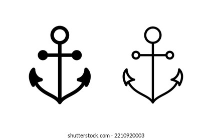 Anchor icon vector for web and mobile app. Anchor sign and symbol. Anchor marine icon.
