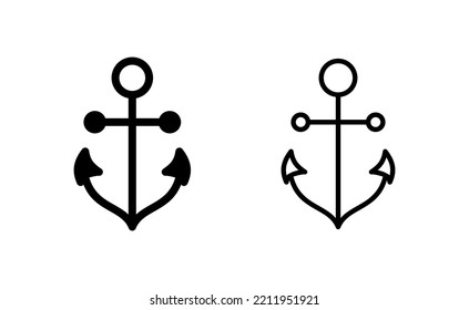 Anchor icon vector for web and mobile app. Anchor sign and symbol. Anchor marine icon.