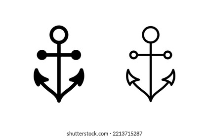 Anchor icon vector for web and mobile app. Anchor sign and symbol. Anchor marine icon.