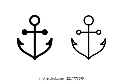 Anchor icon vector for web and mobile app. Anchor sign and symbol. Anchor marine icon.