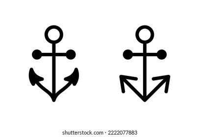 Anchor icon vector for web and mobile app. Anchor sign and symbol. Anchor marine icon.