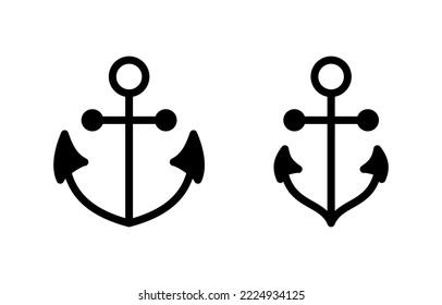 Anchor icon vector for web and mobile app. Anchor sign and symbol. Anchor marine icon.