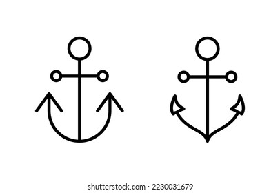 Anchor icon vector for web and mobile app. Anchor sign and symbol. Anchor marine icon.