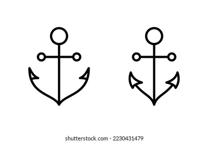 Anchor icon vector for web and mobile app. Anchor sign and symbol. Anchor marine icon.