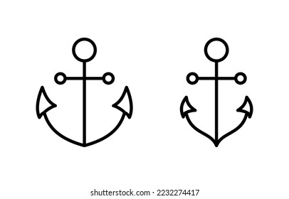 Anchor icon vector for web and mobile app. Anchor sign and symbol. Anchor marine icon.