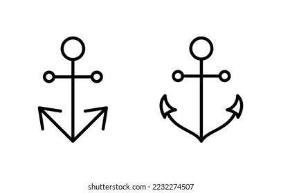Anchor icon vector for web and mobile app. Anchor sign and symbol. Anchor marine icon.