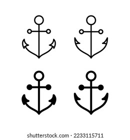 Anchor icon vector for web and mobile app. Anchor sign and symbol. Anchor marine icon.