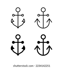 Anchor icon vector for web and mobile app. Anchor sign and symbol. Anchor marine icon.