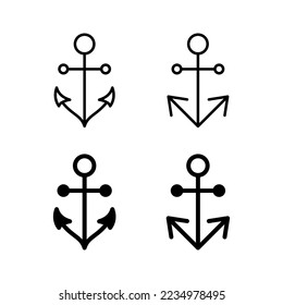 Anchor icon vector for web and mobile app. Anchor sign and symbol. Anchor marine icon.