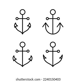 Anchor icon vector for web and mobile app. Anchor sign and symbol. Anchor marine icon.