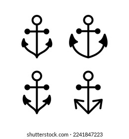 Anchor icon vector for web and mobile app. Anchor sign and symbol. Anchor marine icon.