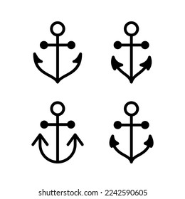 Anchor icon vector for web and mobile app. Anchor sign and symbol. Anchor marine icon.