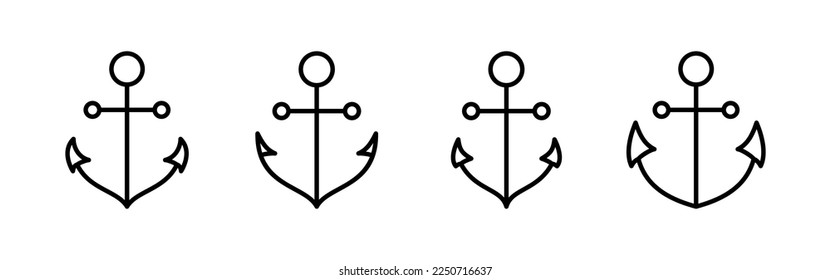 Anchor icon vector for web and mobile app. Anchor sign and symbol. Anchor marine icon.