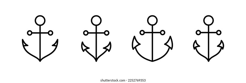 Anchor icon vector for web and mobile app. Anchor sign and symbol. Anchor marine icon.