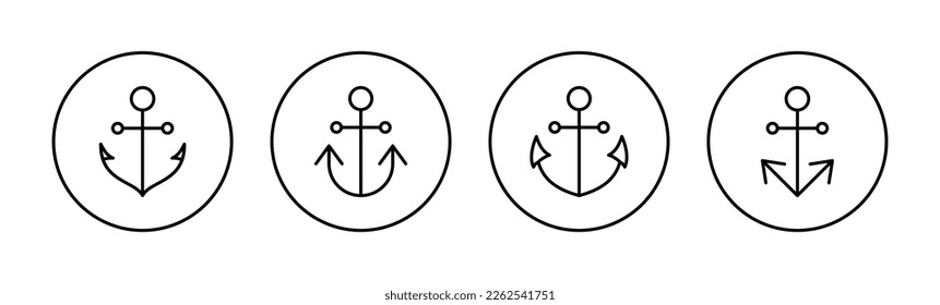 Anchor icon vector for web and mobile app. Anchor sign and symbol. Anchor marine icon.