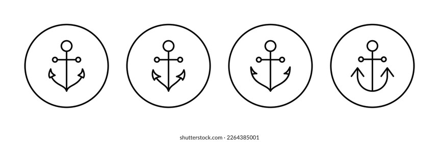 Anchor icon vector for web and mobile app. Anchor sign and symbol. Anchor marine icon.