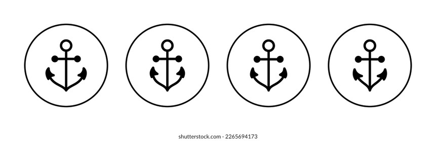 Anchor icon vector for web and mobile app. Anchor sign and symbol. Anchor marine icon.