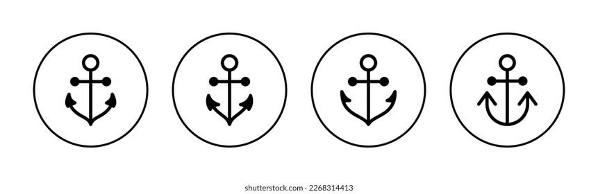 Anchor icon vector for web and mobile app. Anchor sign and symbol. Anchor marine icon.