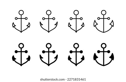 Anchor icon vector for web and mobile app. Anchor sign and symbol. Anchor marine icon.