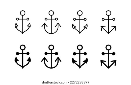 Anchor icon vector for web and mobile app. Anchor sign and symbol. Anchor marine icon.