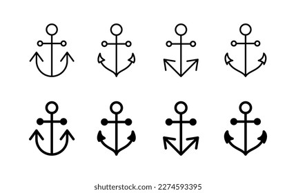 Anchor icon vector for web and mobile app. Anchor sign and symbol. Anchor marine icon.