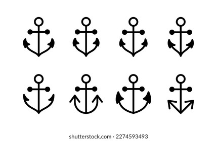 Anchor icon vector for web and mobile app. Anchor sign and symbol. Anchor marine icon.