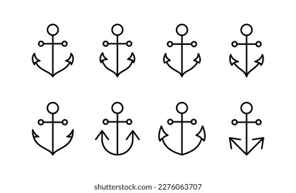Anchor icon vector for web and mobile app. Anchor sign and symbol. Anchor marine icon.