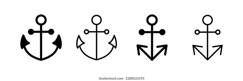 Anchor icon vector for web and mobile app. Anchor sign and symbol. Anchor marine icon.