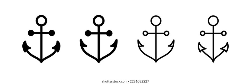 Anchor icon vector for web and mobile app. Anchor sign and symbol. Anchor marine icon.