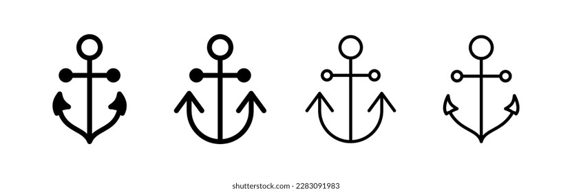 Anchor icon vector for web and mobile app. Anchor sign and symbol. Anchor marine icon.