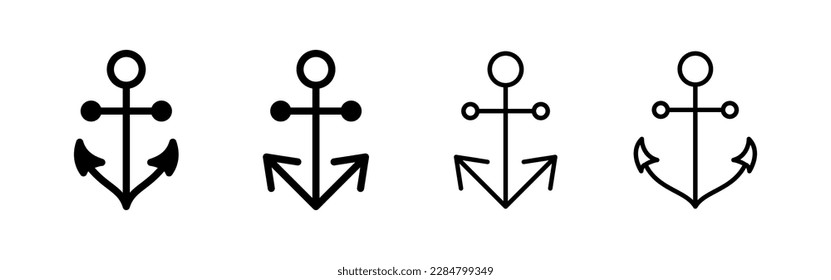 Anchor icon vector for web and mobile app. Anchor sign and symbol. Anchor marine icon.