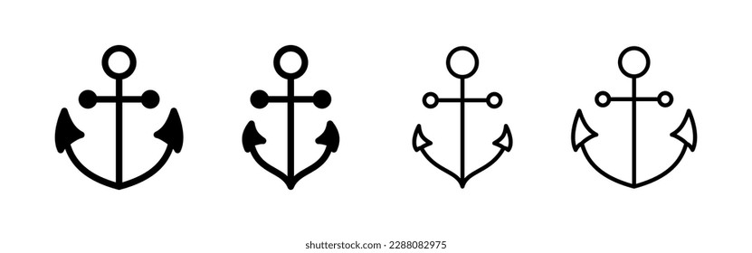 Anchor icon vector for web and mobile app. Anchor sign and symbol. Anchor marine icon.