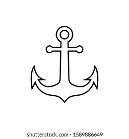 Anchor icon vector.Anchor symbol logo. Anchor marine icon.
