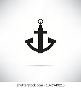 anchor icon in white gray background