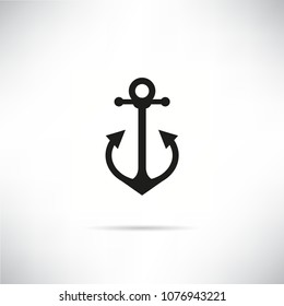 anchor icon in white gray background