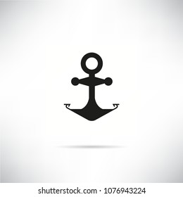 anchor icon in white gray background