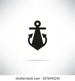 anchor icon in white gray background