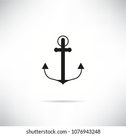 anchor icon in white gray background