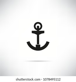 anchor icon in white gray background
