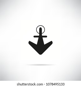 anchor icon in white gray background