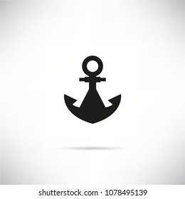 anchor icon in white gray background