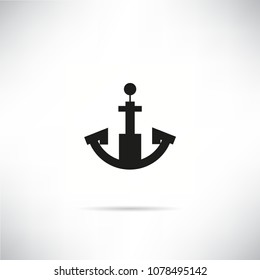 anchor icon in white gray background