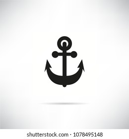 anchor icon in white gray background