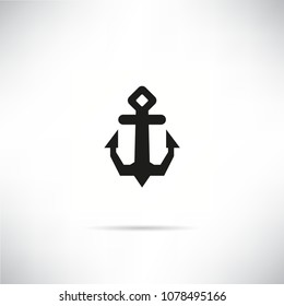 anchor icon in white gray background
