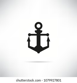 anchor icon in white gray background