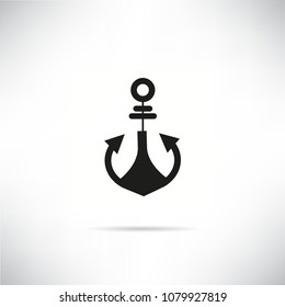 anchor icon in white gray background