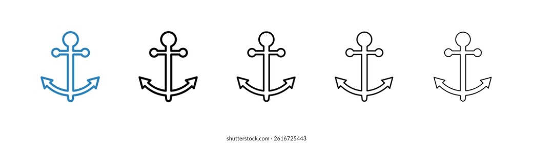Anchor icons collection vectors for web ui