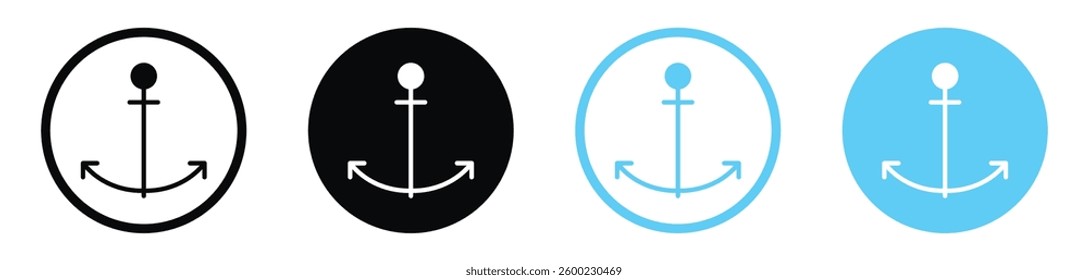 Anchor icons design. vector icons for ui designs