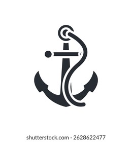anchor icons isolated on White Background. Flat style design