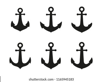 Anchor icons. Vector set